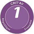 Autocollant Crit'Air 1 (violet)