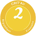Autocollant Crit'Air 2 (jaune)
