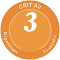 Autocollant Crit'Air 3 (orange)