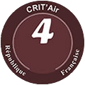 Autocollant Crit'Air 4 (rouge)